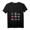 Damen Katzen in Lustigen Yoga Posen Sport T-Shirt mit V-Ausschnitt – Perfekt für Katzenliebhaberinnen, Yoga & Spirituelle Geschenke