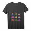 Damen Katzen in Lustigen Yoga Posen Sport T-Shirt mit V-Ausschnitt – Perfekt für Katzenliebhaberinnen, Yoga & Spirituelle Geschenke