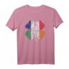 Irish French Flag T-Shirt mit Shamrock Design für St. Patrick's Day Parade, Heritage & Patriotisches Geschenk