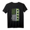 USA Flagge in Grün Kleeblatt St. Patrick's Day T-Shirt – Festliches Outfit für den irischen Feiertag und Feierlichkeiten