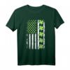 USA Flagge in Grün Kleeblatt St. Patrick's Day T-Shirt – Festliches Outfit für den irischen Feiertag und Feierlichkeiten