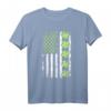 USA Flagge in Grün Kleeblatt St. Patrick's Day T-Shirt – Festliches Outfit für den irischen Feiertag und Feierlichkeiten