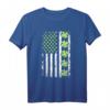 USA Flagge in Grün Kleeblatt St. Patrick's Day T-Shirt – Festliches Outfit für den irischen Feiertag und Feierlichkeiten