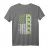 USA Flagge in Grün Kleeblatt St. Patrick's Day T-Shirt – Festliches Outfit für den irischen Feiertag und Feierlichkeiten