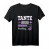 Damen T-Shirt 'Tante 2022 Loading' – Lustiges Outfit für werdende Tanten zur Schwangerschaftsankündigung & Geburt 2022