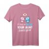 Pink Or Blue Your Aunt Loves You - Lustiges Baby Shower T-Shirt für Tante, Onkel, Patenonkel & Familie als Geschenk zur Geburt, Taufe oder Schwangerschaft