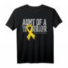 Tante of a Warrior Childhood Cancer T-Shirt – Unterstützung und Bewusstsein für Kinderkrebs, ideal für Überlebende, Angehörige und Pflegepersonal