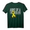 Tante of a Warrior Childhood Cancer T-Shirt – Unterstützung und Bewusstsein für Kinderkrebs, ideal für Überlebende, Angehörige und Pflegepersonal