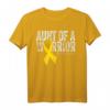 Tante of a Warrior Childhood Cancer T-Shirt – Unterstützung und Bewusstsein für Kinderkrebs, ideal für Überlebende, Angehörige und Pflegepersonal