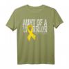 Tante of a Warrior Childhood Cancer T-Shirt – Unterstützung und Bewusstsein für Kinderkrebs, ideal für Überlebende, Angehörige und Pflegepersonal