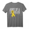 Tante of a Warrior Childhood Cancer T-Shirt – Unterstützung und Bewusstsein für Kinderkrebs, ideal für Überlebende, Angehörige und Pflegepersonal