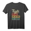 Damen Tante Die Frau Der Mythos Die Legende Geschenk T-Shirt - Lustiges Vintage Motiv für Taufe, Firmung & Geburtstag