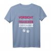 Vorsicht Vor Dem Frauchen Der Hund Ist Harmlos - Lustiges Hundespruch T-Shirt für Hundeliebhaberinnen, perfekte Geschenkidee zu Geburtstag & Weihnachten