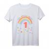 Kinder Ich bin 1 Jahr erster Geburtstag Regenbogen T-Shirt – Perfektes Geschenk & Outfit für den ersten Geburtstag mit buntem Design
