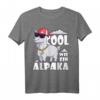 Cooles Alpaka mit Mütze und Brille - Lustiges Tier-T-Shirt für Kinder, Jugendliche & Hipster mit Lama-Hut Motiv