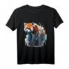 Roter Panda Kunst Motiv Tier T-Shirt – Perfektes Geschenk für Tierliebhaber und Freunde