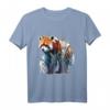 Roter Panda Kunst Motiv Tier T-Shirt – Perfektes Geschenk für Tierliebhaber und Freunde
