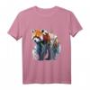 Roter Panda Kunst Motiv Tier T-Shirt – Perfektes Geschenk für Tierliebhaber und Freunde