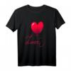 Valentinstag Geschenk für Sie - Herz Luftballon Rot und Liebe T-Shirt als romantische Überraschung für Partnerin, Verlobte, Ehefrau