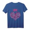 Love - Liebe - Herz Valentinstag Geschenkidee T-Shirt für Damen & Herren | Romantisches Motiv für Partner, Familie & besondere Anlässe