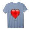 Rosenherz Valentinstags-Tshirt – Romantisches Geschenk für Partner, Damen, Herren & Kinder zum Entspannen Zuhause