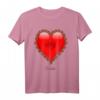 Rosenherz Valentinstags-Tshirt – Romantisches Geschenk für Partner, Damen, Herren & Kinder zum Entspannen Zuhause