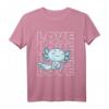 I Love You A Lotl Blaues Axolotl Valentinstag T-Shirt – Kawaii Design mit Herz für Tierliebhaber und Liebende