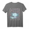 I Love You A Lotl Blaues Axolotl Valentinstag T-Shirt – Kawaii Design mit Herz für Tierliebhaber und Liebende