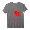 Folge deinem Herzen - Herz, Blume & Valentinstag T-Shirt in bunten Farben für romantische Anlässe