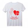 Folge deinem Herzen - Herz, Blume & Valentinstag T-Shirt in bunten Farben für romantische Anlässe