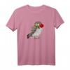 Valentinstag Eule Rose Freund Freundin Vogelfreund T-Shirt – Buntes Vogelmotiv als romantisches Geschenk für Tierliebhaber