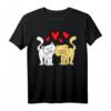 Romantisches Valentinstag Herz Liebe Paar Love Katzen Freundin T-Shirt - Perfektes Geschenk für Partnerinnen und Katzenliebhaber