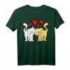 Romantisches Valentinstag Herz Liebe Paar Love Katzen Freundin T-Shirt - Perfektes Geschenk für Partnerinnen und Katzenliebhaber
