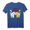 Romantisches Valentinstag Herz Liebe Paar Love Katzen Freundin T-Shirt - Perfektes Geschenk für Partnerinnen und Katzenliebhaber