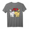 Romantisches Valentinstag Herz Liebe Paar Love Katzen Freundin T-Shirt - Perfektes Geschenk für Partnerinnen und Katzenliebhaber