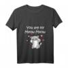 Damen Katzen Meow Verliebte Paare Liebesbeweis Valentinstag T-Shirt mit V-Ausschnitt – Perfektes Geschenk für Katzenliebhaberinnen und Verliebte