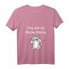 Damen Katzen Meow Verliebte Paare Liebesbeweis Valentinstag T-Shirt mit V-Ausschnitt – Perfektes Geschenk für Katzenliebhaberinnen und Verliebte