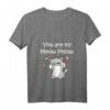 Damen Katzen Meow Verliebte Paare Liebesbeweis Valentinstag T-Shirt mit V-Ausschnitt – Perfektes Geschenk für Katzenliebhaberinnen und Verliebte