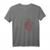 Damen Rotes menschliches Herz Anatomisches Medizinstudent T-Shirt - Perfektes Valentinstagsgeschenk für Mediziner, Pflegepersonal und Studenten