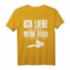 Herren Vatertag T-Shirt mit lustigem Spruch – Ich liebe es wenn meine Frau mich Holz machen lässt, ideal für Bierliebhaber, Handwerker & Humorvolle Geschenke