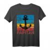 Papitän Papa & Kapitän Lustiges Segel Anker Motiv T-Shirt – Witziges Geschenk zum Vatertag, Geburtstag & Weihnachten für den besten Papa und Opa