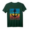 Papitän Papa & Kapitän Lustiges Segel Anker Motiv T-Shirt – Witziges Geschenk zum Vatertag, Geburtstag & Weihnachten für den besten Papa und Opa