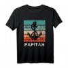 Lustiges Papitän Shirt für den besten Papa - Vatertag Anker T-Shirt im Retro Look, ideales Geschenk für Väter und Papas