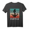 Lustiges Papitän Shirt für den besten Papa - Vatertag Anker T-Shirt im Retro Look, ideales Geschenk für Väter und Papas