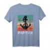 Lustiges Papitän Shirt für den besten Papa - Vatertag Anker T-Shirt im Retro Look, ideales Geschenk für Väter und Papas