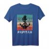 Lustiges Papitän Shirt für den besten Papa - Vatertag Anker T-Shirt im Retro Look, ideales Geschenk für Väter und Papas
