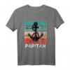 Lustiges Papitän Shirt für den besten Papa - Vatertag Anker T-Shirt im Retro Look, ideales Geschenk für Väter und Papas