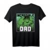 Marvel Hulk Vatertag T-Shirt - Unglaublicher Papa Design, Offiziell Lizenzierte Marvel Kleidung für Superhelden-Fans