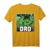 Marvel Hulk Vatertag T-Shirt - Unglaublicher Papa Design, Offiziell Lizenzierte Marvel Kleidung für Superhelden-Fans