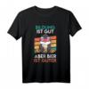 Bildung ist gut Bier ist guter Vatertag Männer Bier T-Shirt – Lustiges Pinguin Design als Geschenk für Papa, Damen, Herren & Kinder